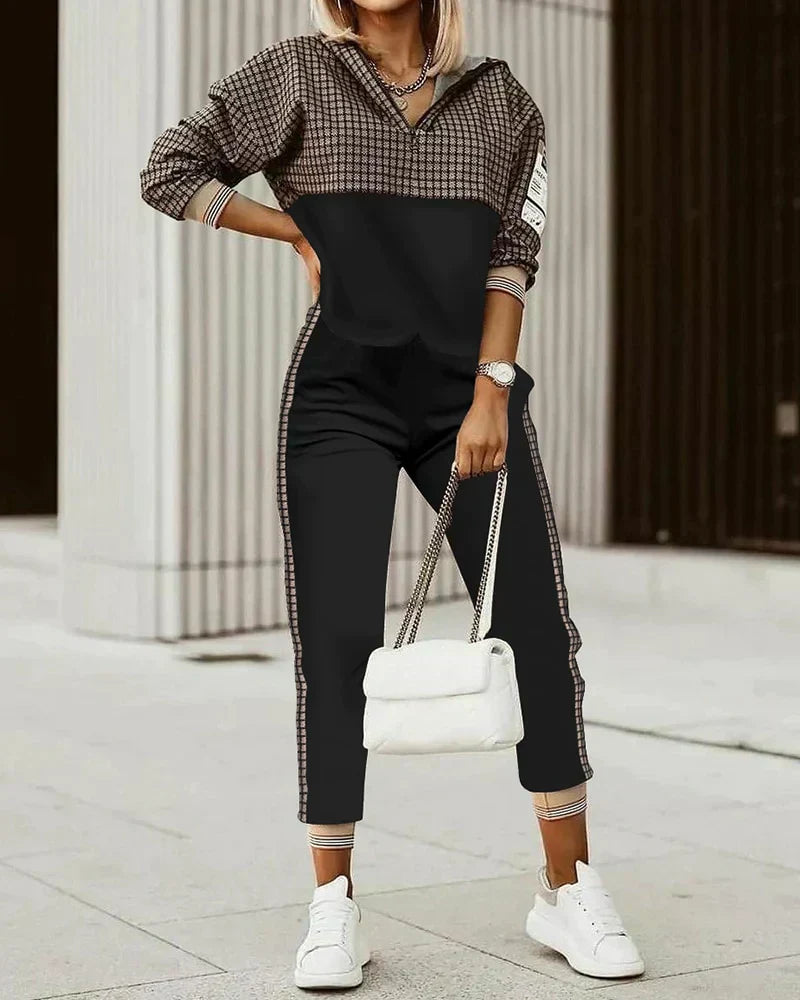 Survêtement Femme Capuche et Pantalon de Sport Décontracté
