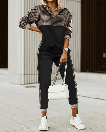 Survêtement Femme Capuche et Pantalon de Sport Décontracté