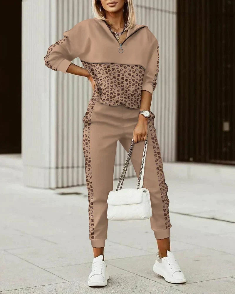 Survêtement Femme Capuche et Pantalon de Sport Décontracté