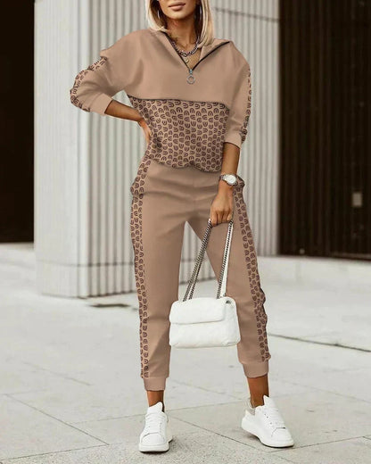 Survêtement Femme Capuche et Pantalon de Sport Décontracté