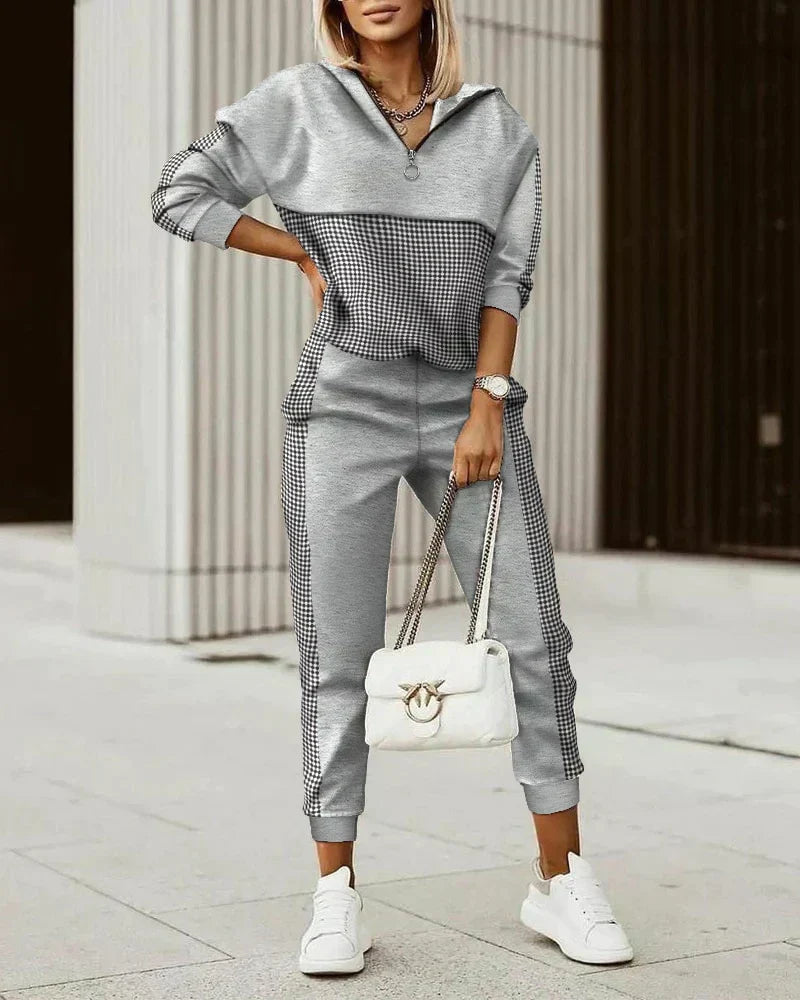 Survêtement Femme Capuche et Pantalon de Sport Décontracté