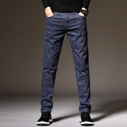 Pantalon Carreaux Slim Fit Chic Automne