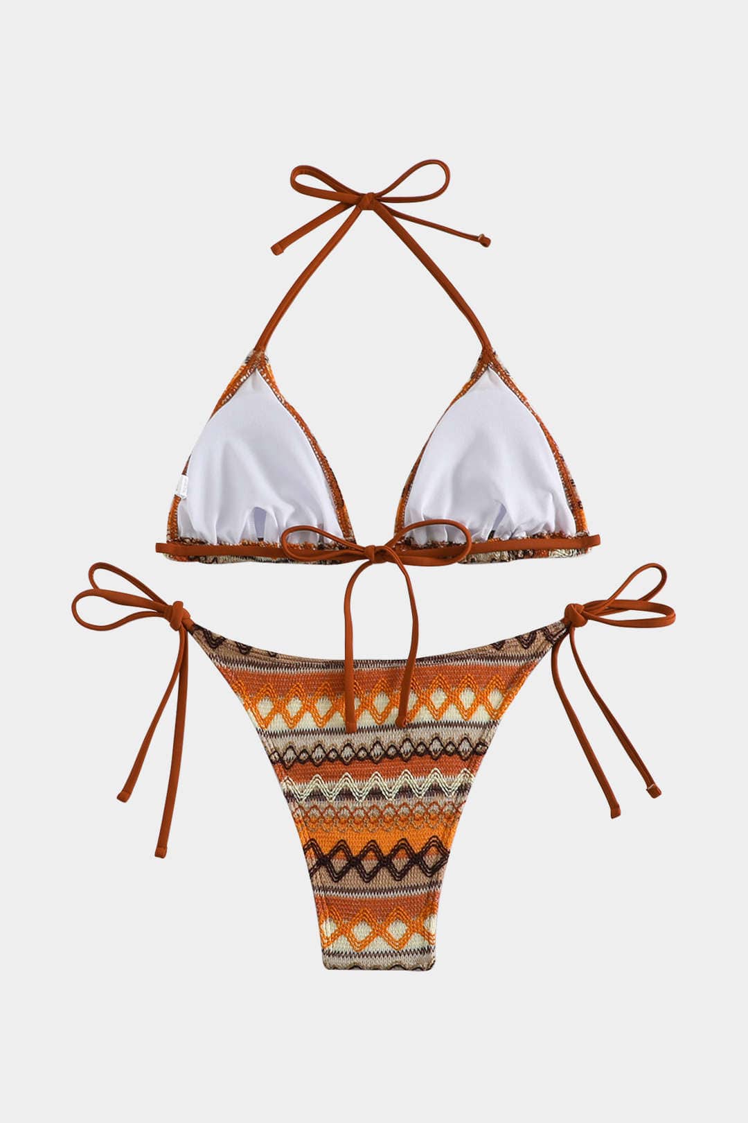 Maillot de bain Triangle Coloré avec Bretelles Réglables
