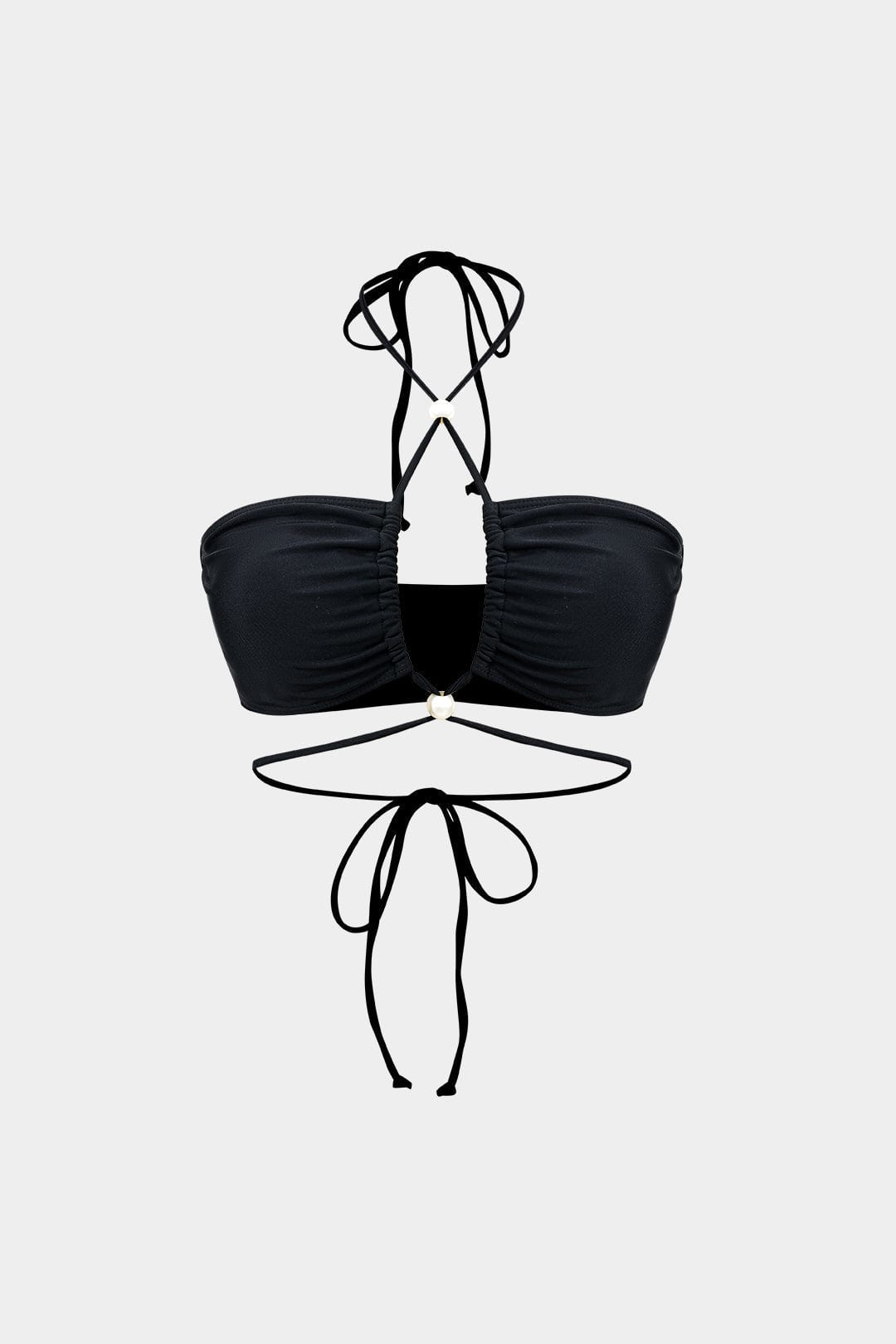 Maillot de bain bikini 3 pièces avec ceinture et pareo transparent