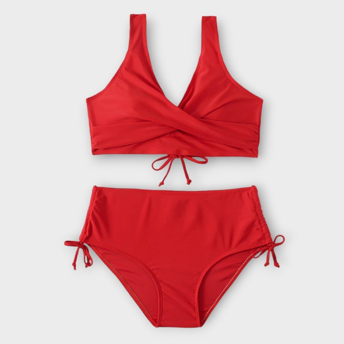 Ensemble Bikini Femme Taille Haute Style Élégant Plage