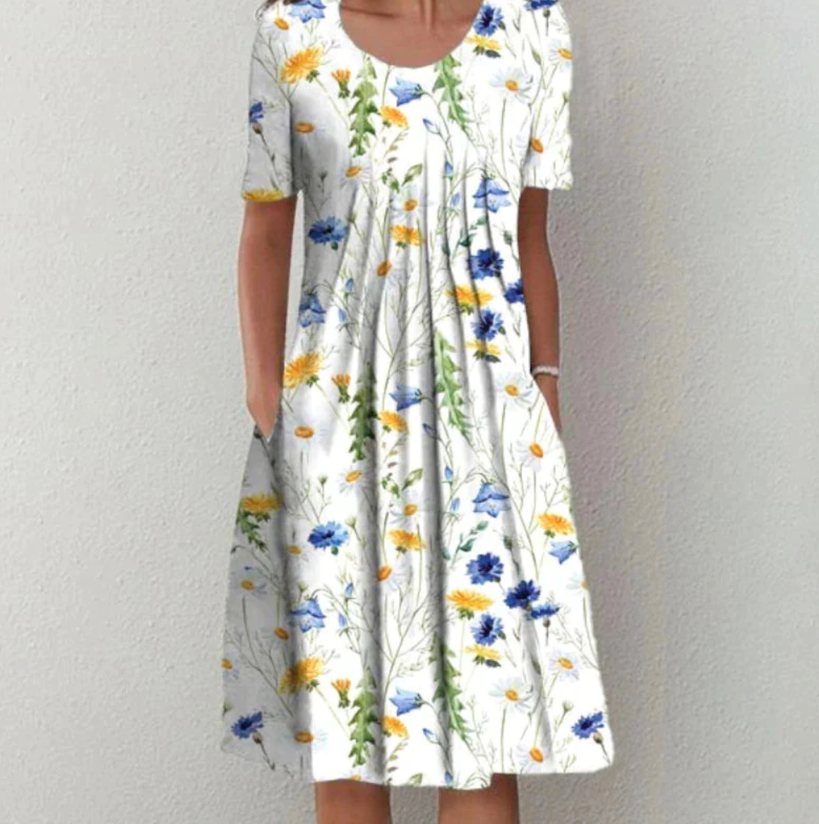 Robe Femme Élégante à Fleurs Décontractée