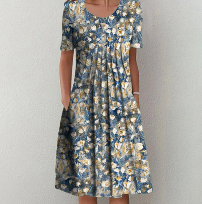 Robe Femme Élégante à Fleurs Décontractée