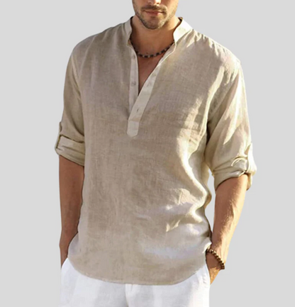 Chemise Homme Lin Naturel Légère et Respirante