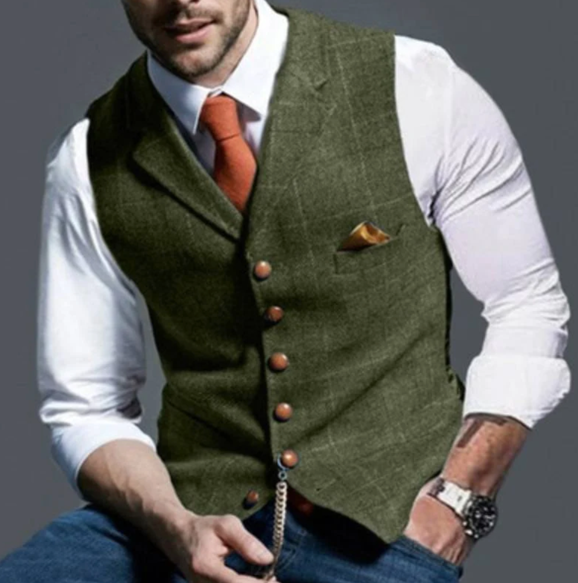 Gilet Homme Confortable Coupe Ajustée Superposition