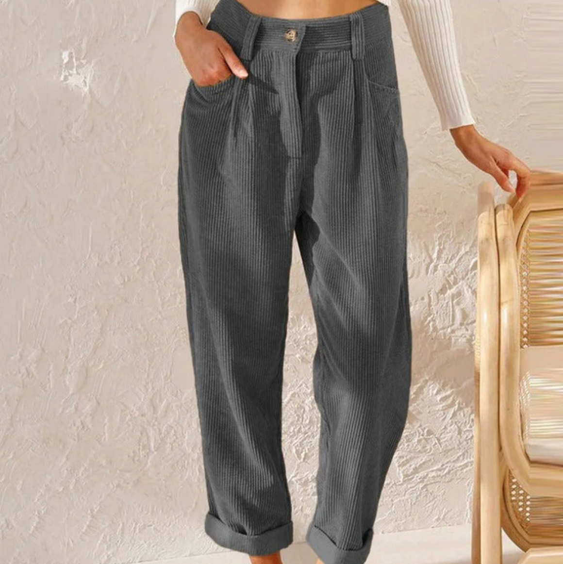 Pantalons Velours Soft et Élégants