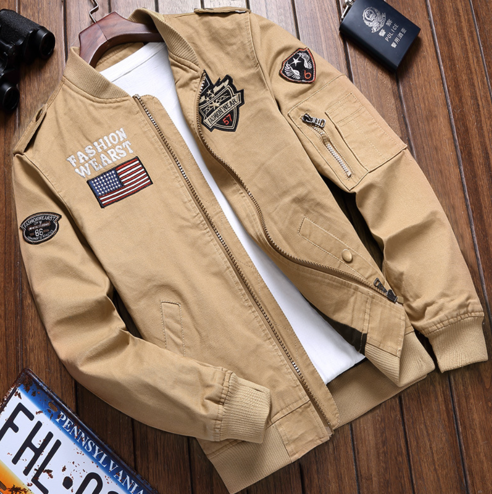 Veste Homme Streetwear Militaire Noir