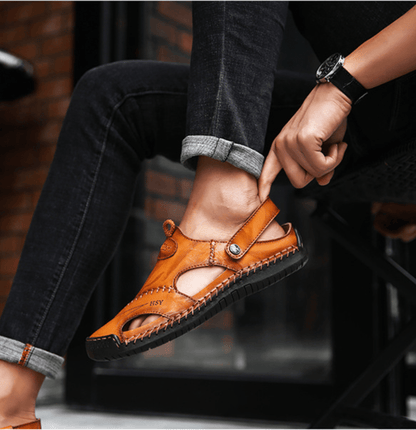 Sandales Homme Cuir Souple et Respirant
