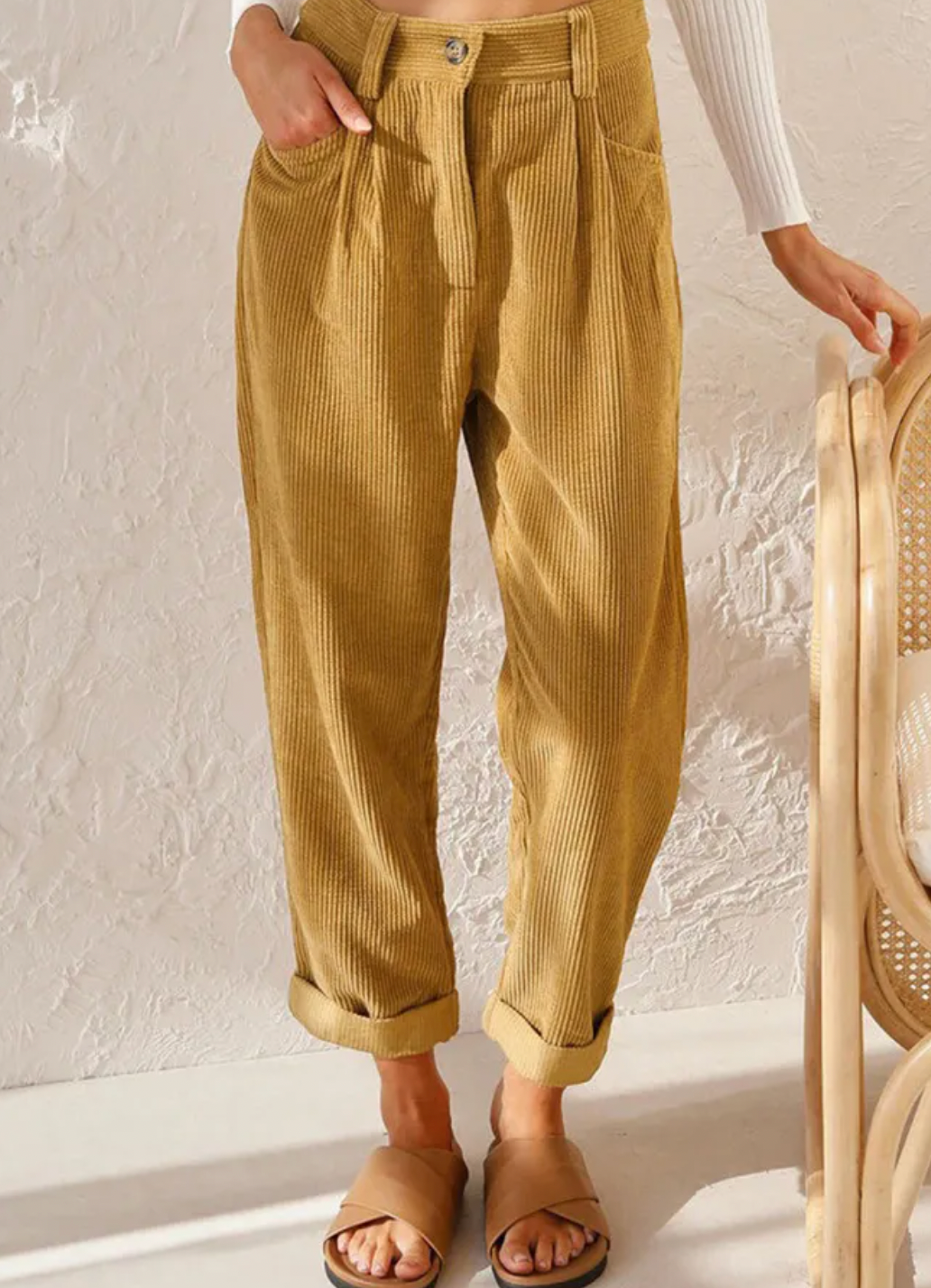 Pantalon Velours Femme Confortable et Chic