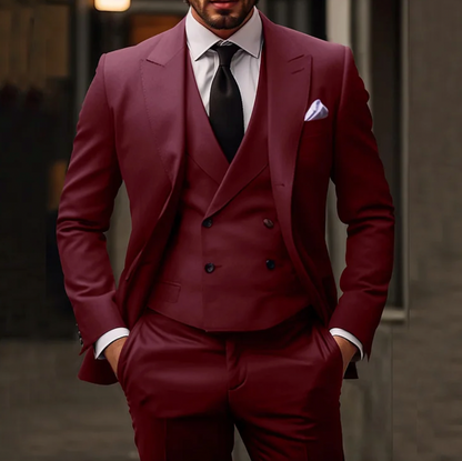 Costume Homme Mariage Classique Trois Pièces Noir