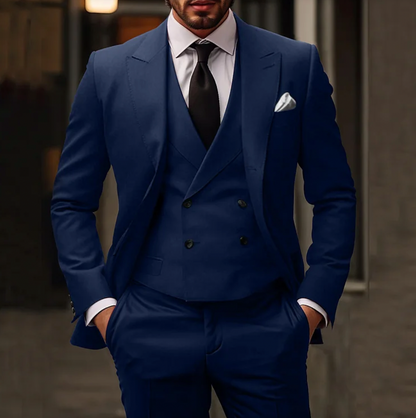 Costume Homme Mariage Classique Trois Pièces Noir