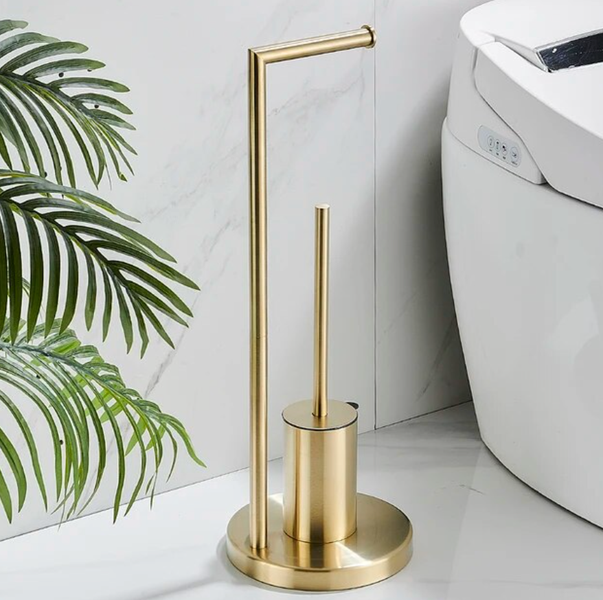 Support de Papier Toilette Moderne avec Brosse Intérieure
