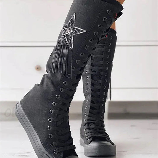 Bottines Hiver pour Femmes à Lacets Chaudes - PanierRoyale