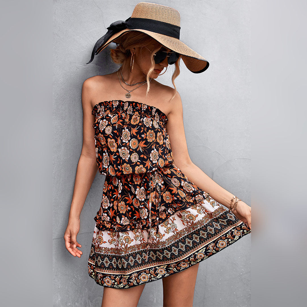 Lucile™ – Robe D'Été Femme Chic Tube Sans Bretelles Confortable-4