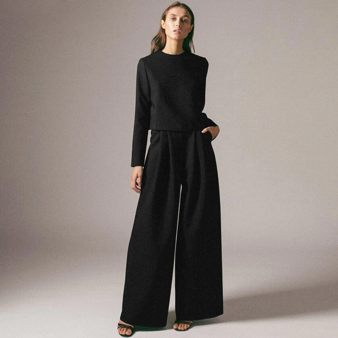 Pantalon Femme Ensemble avec Haut à Manches Longues