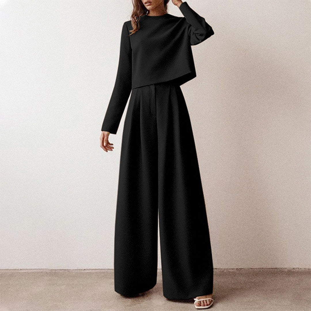 Pantalon Femme Ensemble avec Haut à Manches Longues