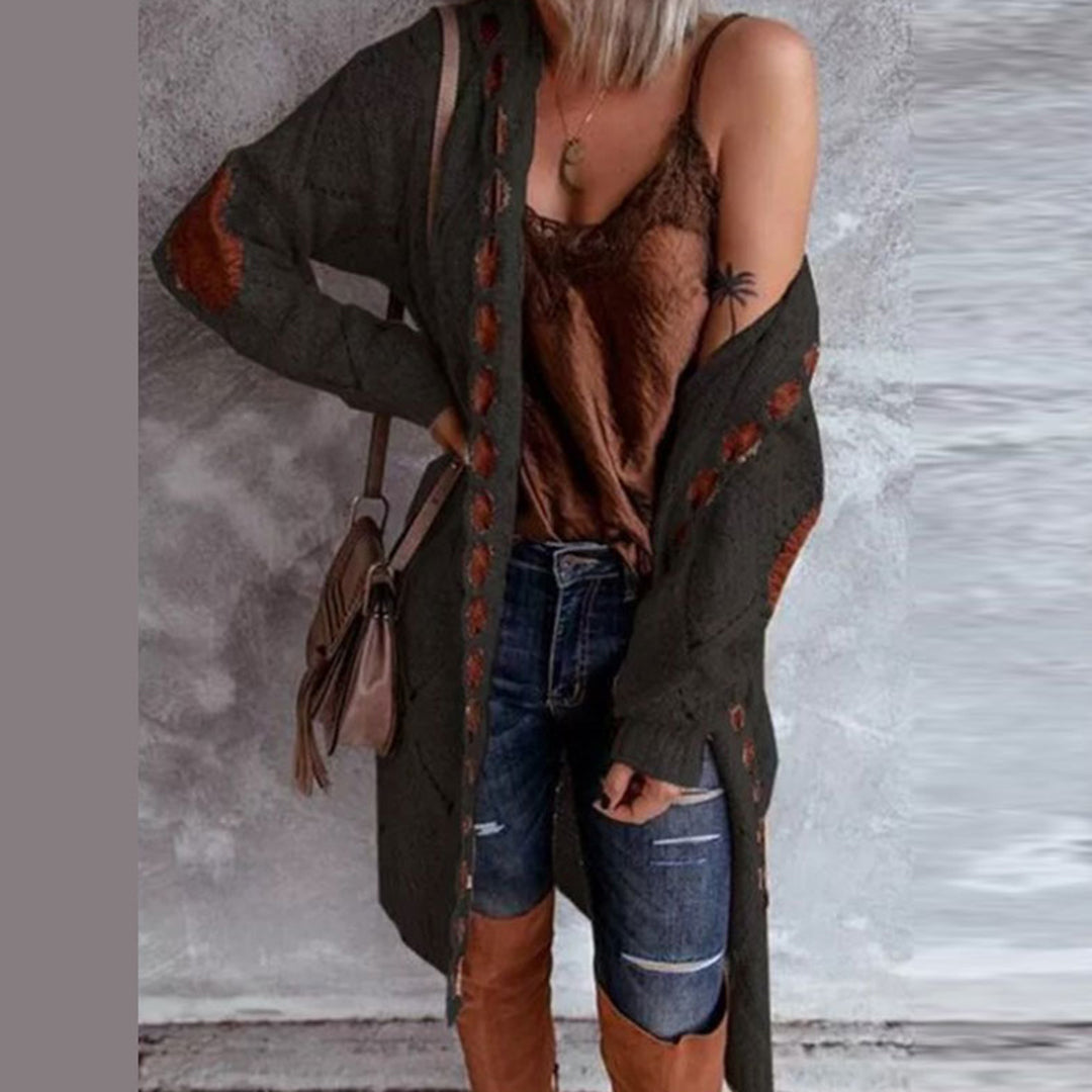 Gilet Femme Manches Longues Élégant pour Automne ou Printemps