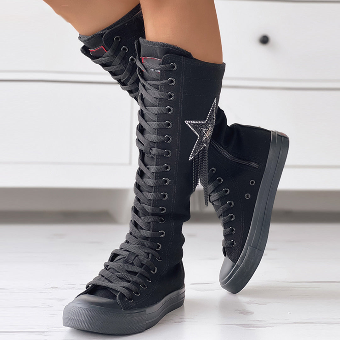 Bottines Hiver pour Femmes à Lacets Chaudes