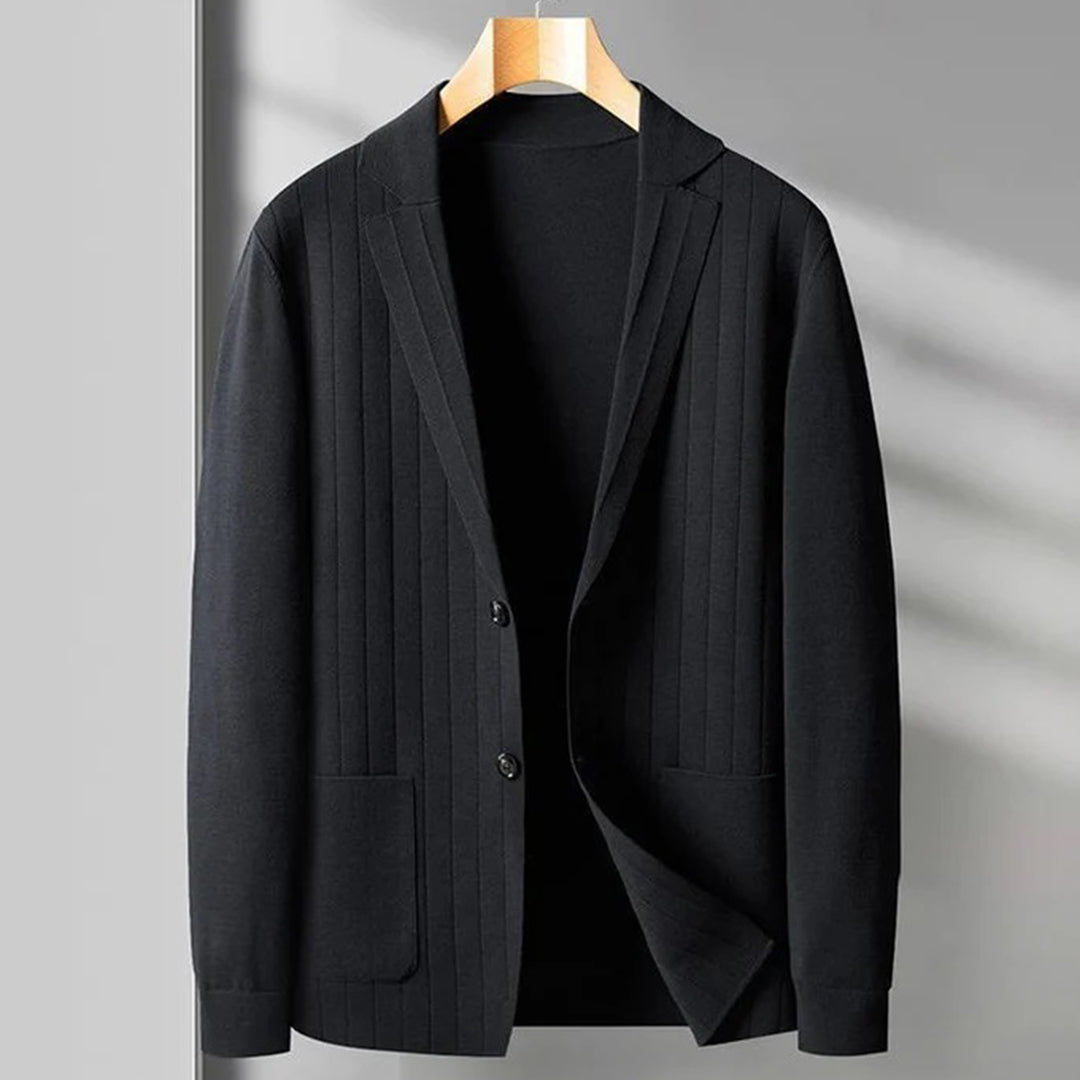 Blazer Homme Rayé Chic pour Bureau et Mariage - PanierRoyale