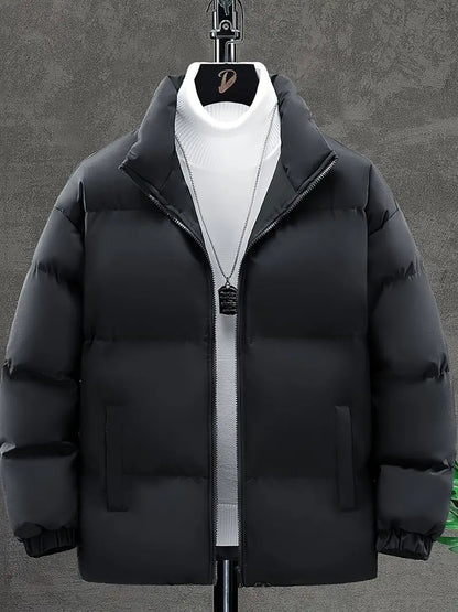 Veste Homme Hiver Élégante avec Capuche Amovible