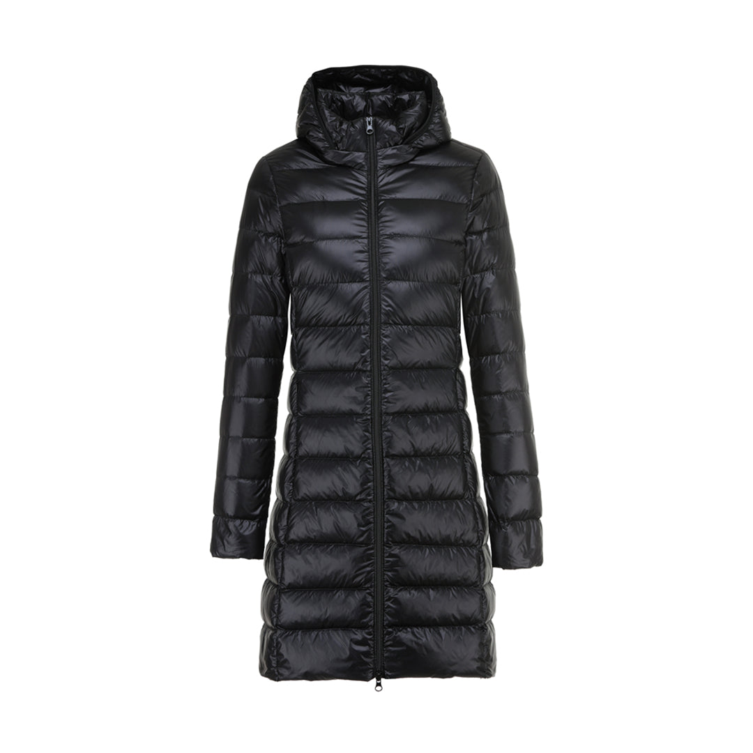 Veste D'Hiver Longue pour Femme avec Capuche et Remplissage Doux
