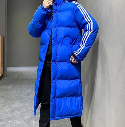 Manteau Hiver Homme Noir avec Capuchon et Doublure Chaude