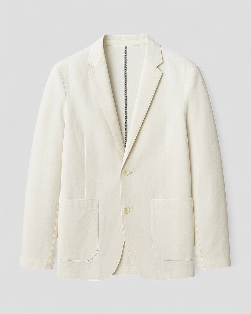 Blazer Homme Lin Mélange Élégant Décontracté