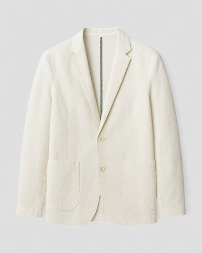 Blazer Homme Lin Mélange Élégant Décontracté