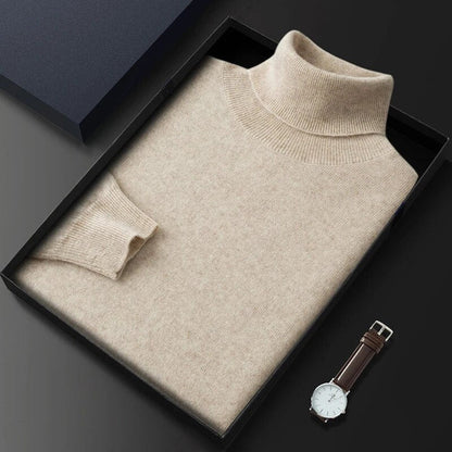 Pull en Cashmere Homme Col Roulé Luxe