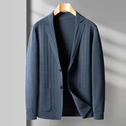 Blazer Homme Rayé Chic pour Bureau et Mariage