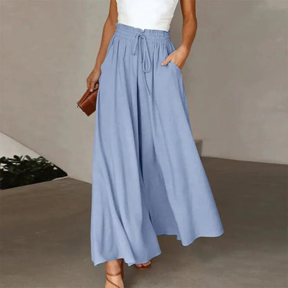 Pantalon Taille Haute Élégant avec Jambes Larges