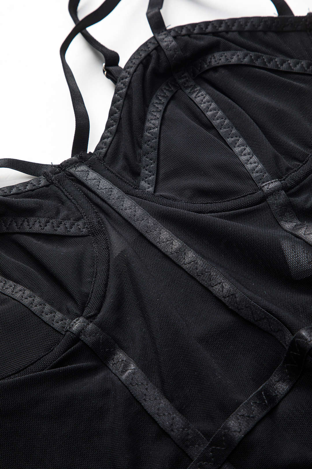 Corset Dentelle Noir Séducteur avec Balconnets en Coton