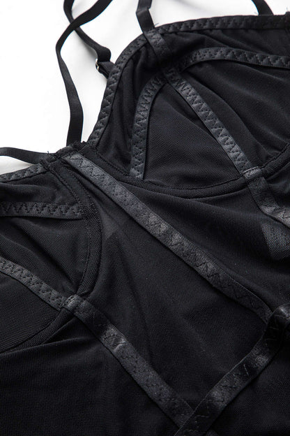 Corset Dentelle Noir Séducteur avec Balconnets en Coton