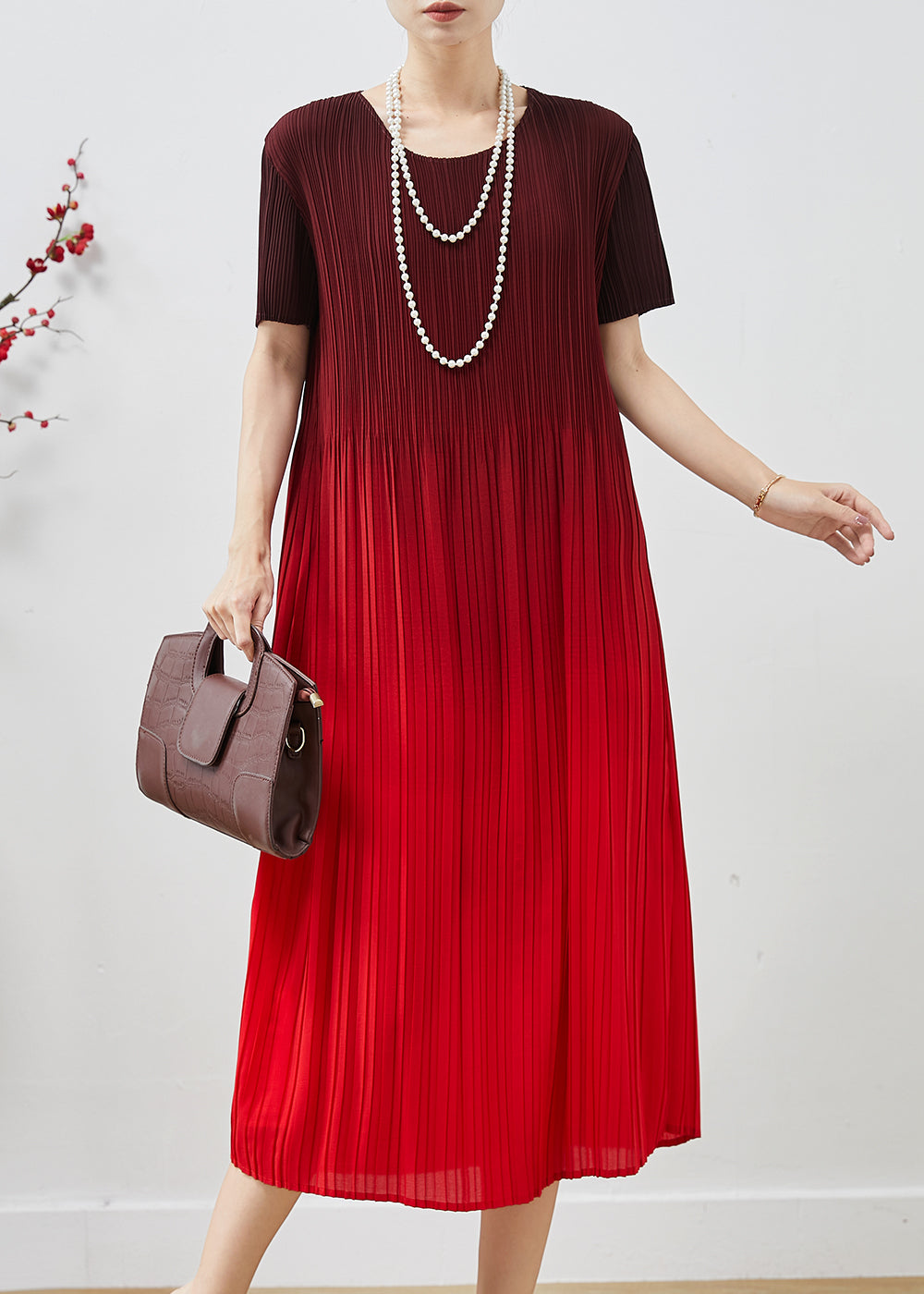 Luxurious Oversized Red Silk Summer Robe - EasyApparels
