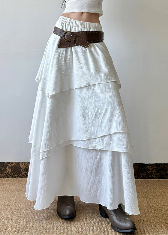 Jupe légère en coton blanc pour femme été - EasyApparels
