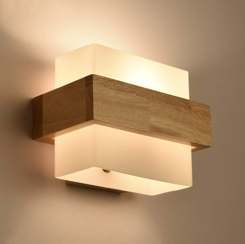 Boixora™ – Applique Murale LED Bois Clair Design Scandinave Moderne