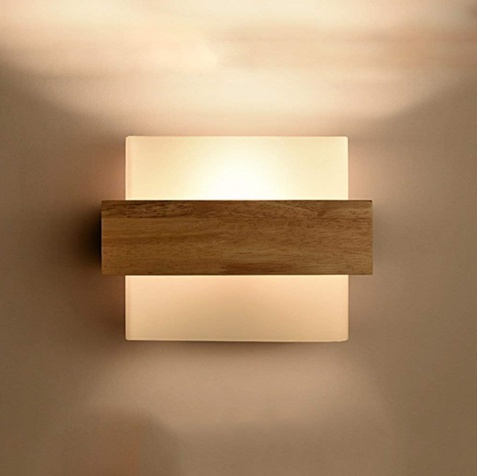 Boixora™ – Applique Murale LED Bois Clair Design Scandinave Moderne