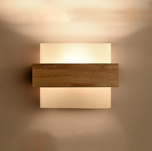 Boixora™ – Applique Murale LED Bois Clair Design Scandinave Moderne