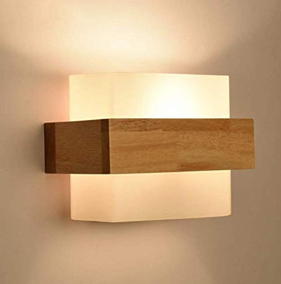 Boixora™ – Applique Murale LED Bois Clair Design Scandinave Moderne