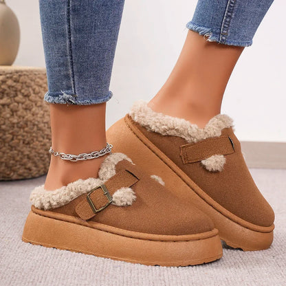 Bottes Hiver Femme Peluche Chaudes et Confortables