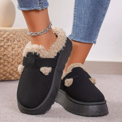 Bottes Hiver Femme Peluche Chaudes et Confortables