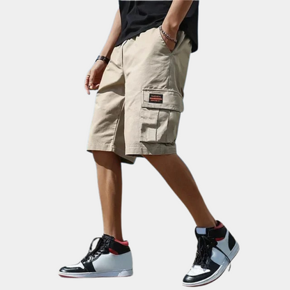 Pantalon Homme Coton Beige avec Poches Coulissantes