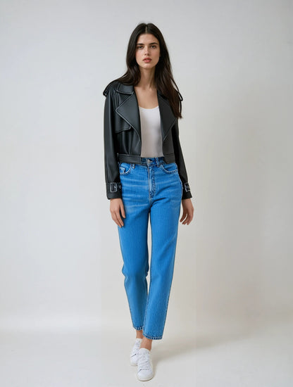 Veste en cuir synthétique femme tendance - BerlinGlamour