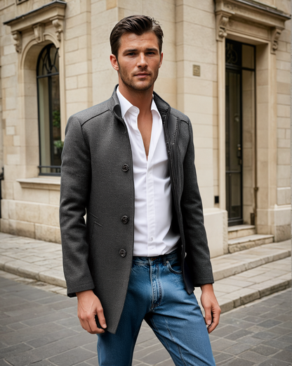 Manteau Homme Laine Élégant et Chaud pour Hiver