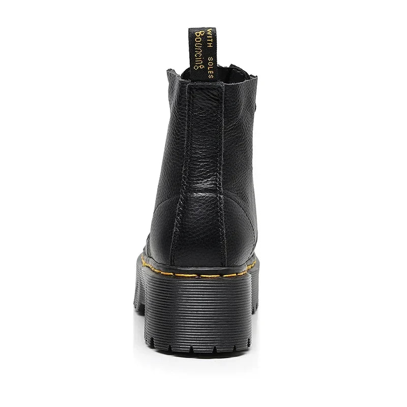Élégance Hivernale en Cuir Véritable - vue 2