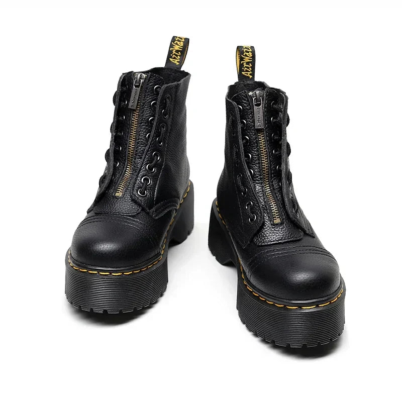 Élégance Hivernale en Cuir Véritable - vue 3